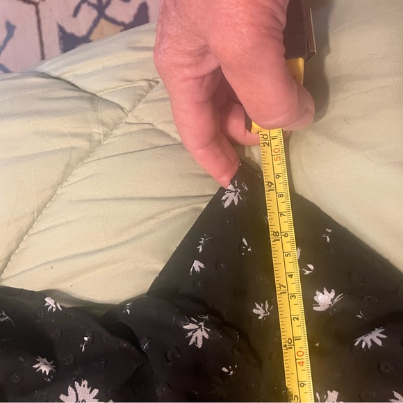 NWT $199 Spring + Mercer Chic Black Floral Midi or  Maxi Dress Open Tie Back SzL - Picture 12 of 13